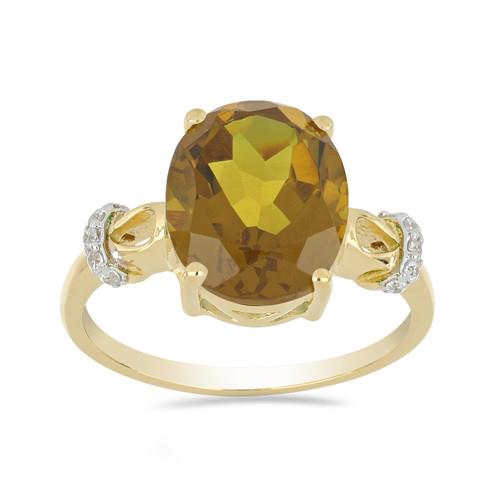 5.53 CT NANO ZULTANITE GOLD PLATED STERLING SILVER RINGS WITH WHITE ZIRCON #VR014176